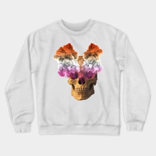 Subtle Lesbian Flag Halloween Skull Crewneck Sweatshirt